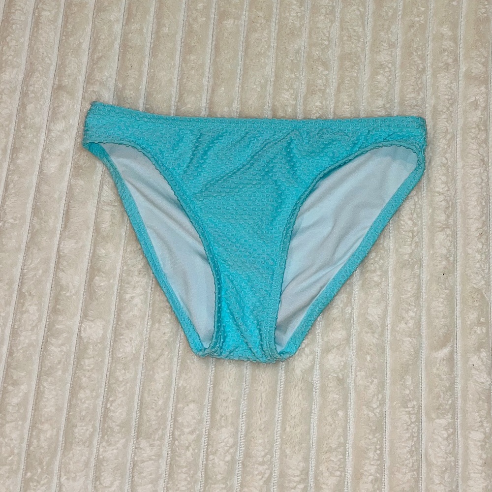 Belks full coverage, light blue, textured bikini bottoms, worn once